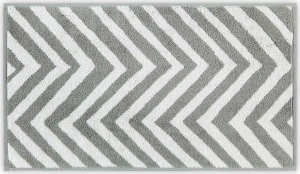 Bílo-šedý bavlněný ručník 33x33 cm Chevron – Foutastic