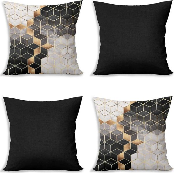 Povlaky na polštáře v sadě 4 ks 43x43 cm Optic - Minimalist Cushion Covers