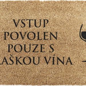 Rohožka z kokosového vlákna 40x60 cm Flaška Vína – Artsy Doormats