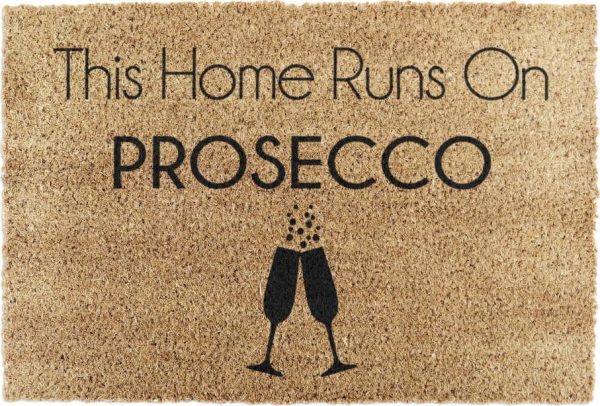 Rohožka z kokosového vlákna 40x60 cm This Home Runs On Prosecco – Artsy Doormats