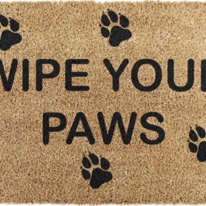 Rohožka z kokosového vlákna 40x60 cm Wipe Your Paws – Artsy Doormats