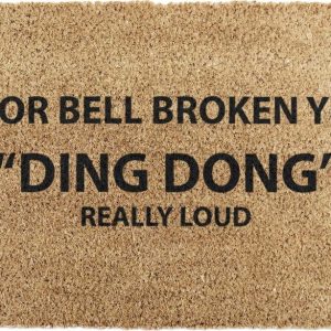 Rohožka z kokosového vlákna 40x60 cm Yell Ding Dong – Artsy Doormats