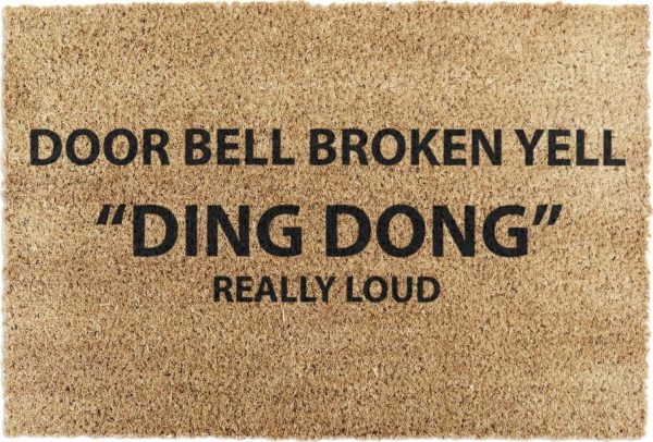 Rohožka z kokosového vlákna 40x60 cm Yell Ding Dong – Artsy Doormats