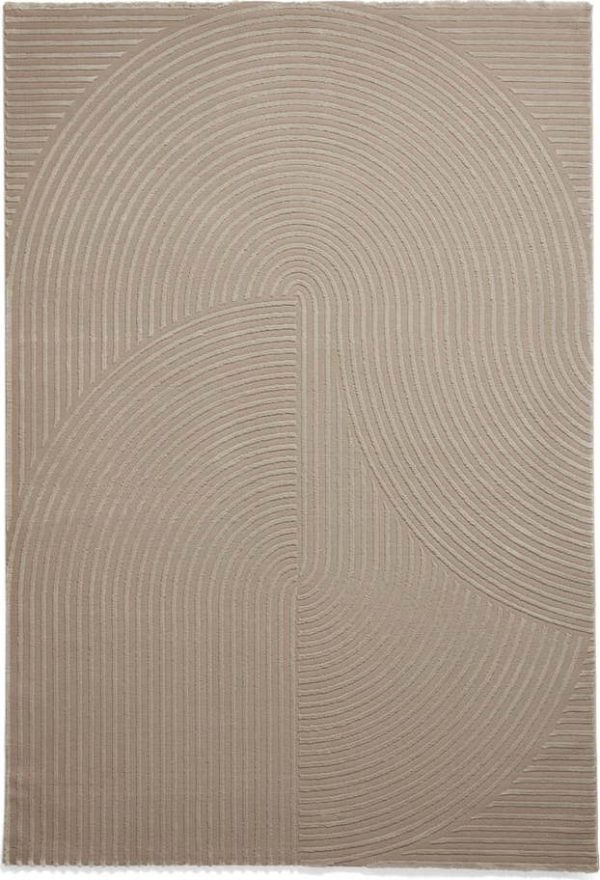 Světle hnědý pratelný koberec z recyklovaných vláken 120x170 cm Flores – Think Rugs