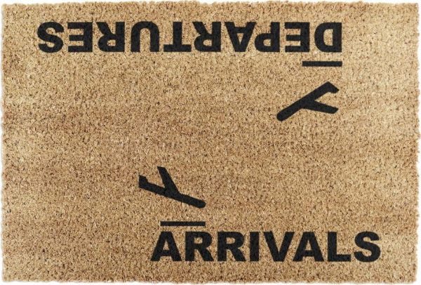 Rohožka z kokosového vlákna 40x60 cm Arrivals and Departures – Artsy Doormats