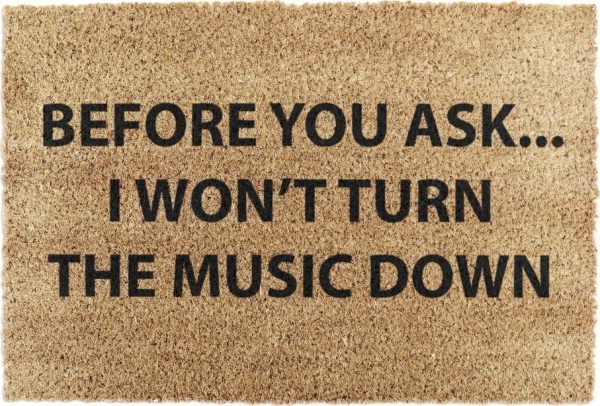 Rohožka z kokosového vlákna 40x60 cm Loud Music – Artsy Doormats