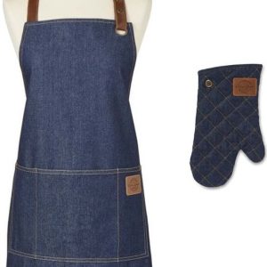 Zástěra a chňapka v sadě 2 ks Oxford Denim – Cooksmart ®