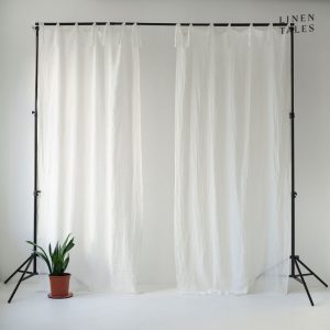 Bílá lněná záclona 130x170 cm White – Linen Tales