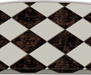 Černo-bílé nášlapy na schody v sadě 16 ks 20x65 cm Chess Board – Vitaus