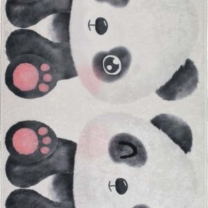 Černo-bílý dětský koberec 100x160 cm Panda Friends – Vitaus