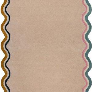 Krémový ručně tkaný vlněný koberec 120x170 cm Leo Scallop – Flair Rugs