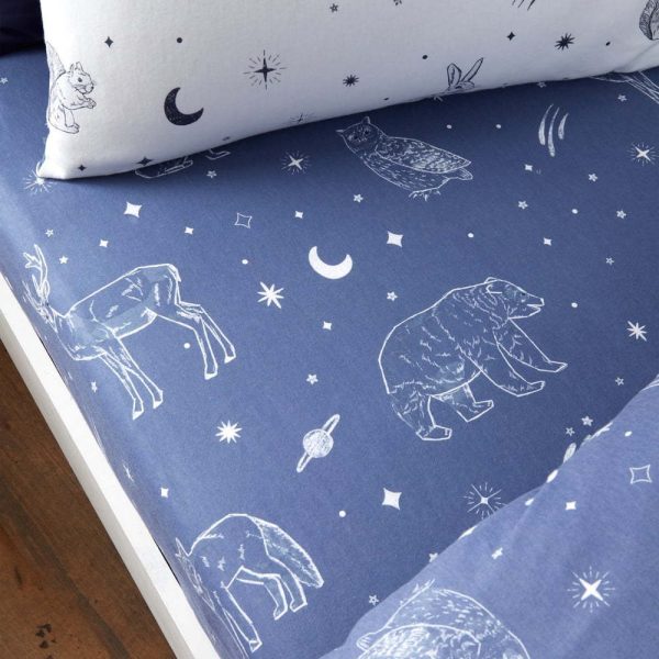 Napínací flanelové dětské prostěradlo 90x190 cm Starlight Animals – Bianca