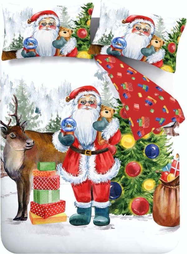 Povlečení na dvoulůžko 200x200 cm Retro Santa – Catherine Lansfield