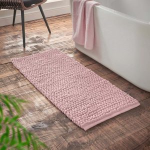 Růžová koupelnová předložka 50x120 cm Aspen Bobble – Bianca