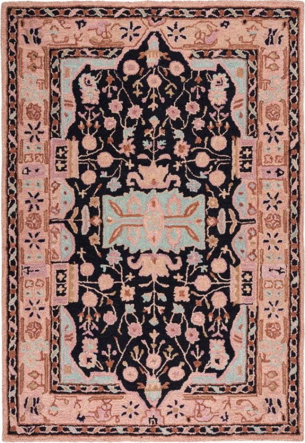 Růžový ručně tkaný vlněný koberec 160x230 cm Blossom Traditional – Flair Rugs