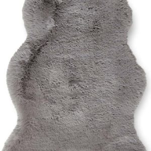 Šedá syntetická kožešina 60x90 cm Super Teddy – Think Rugs