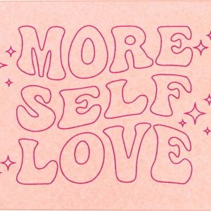 Světle růžová koupelnová předložka z křemeliny 39x60 cm More Self Love – Artsy Doormats