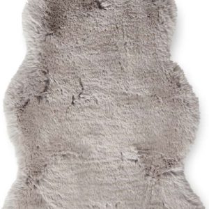 Světle šedá syntetická kožešina 60x90 cm Super Teddy – Think Rugs