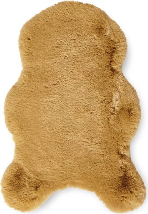 Syntetická kožešina v hořčicové barvě 60x90 cm Super Teddy – Think Rugs