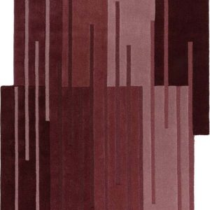 Vínový ručně tkaný vlněný koberec 150x240 cm Split Ombre Shaped – Flair Rugs