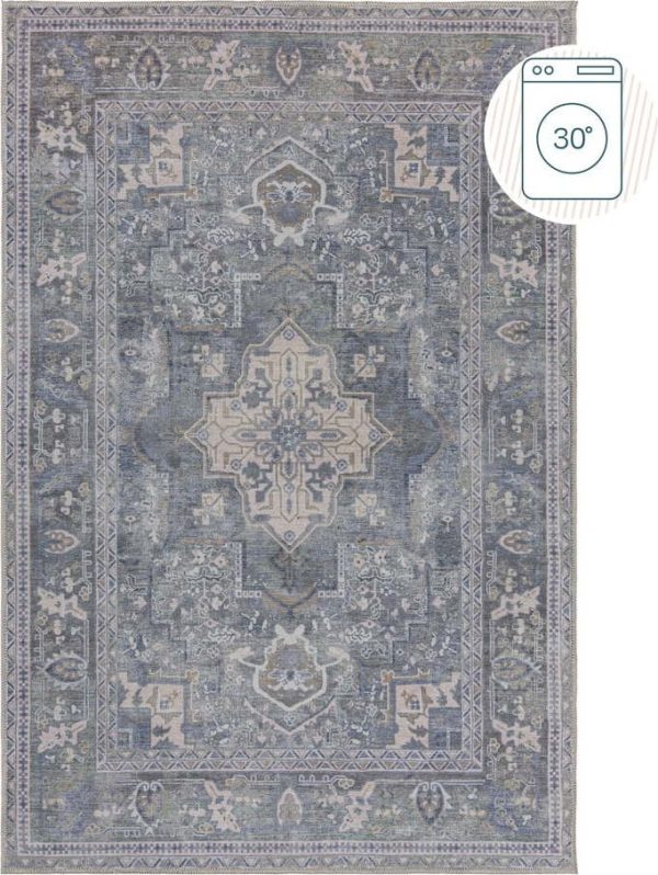 Zelený pratelný koberec s příměsí recyklovaných vláken 200x290 cm Windsor – Flair Rugs