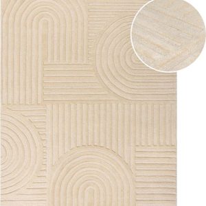 Béžový vlněný koberec Flair Rugs Zen Garden