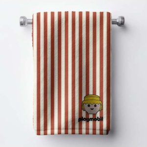 Červená bavlněná dětská osuška 75x140 cm Stripes – Playmobil