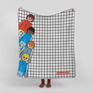 Dětská deka z mikrovlákna 130x130 cm Checkerboard – Playmobil