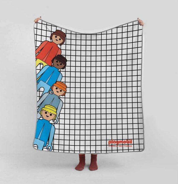 Dětská deka z mikrovlákna 130x130 cm Checkerboard – Playmobil