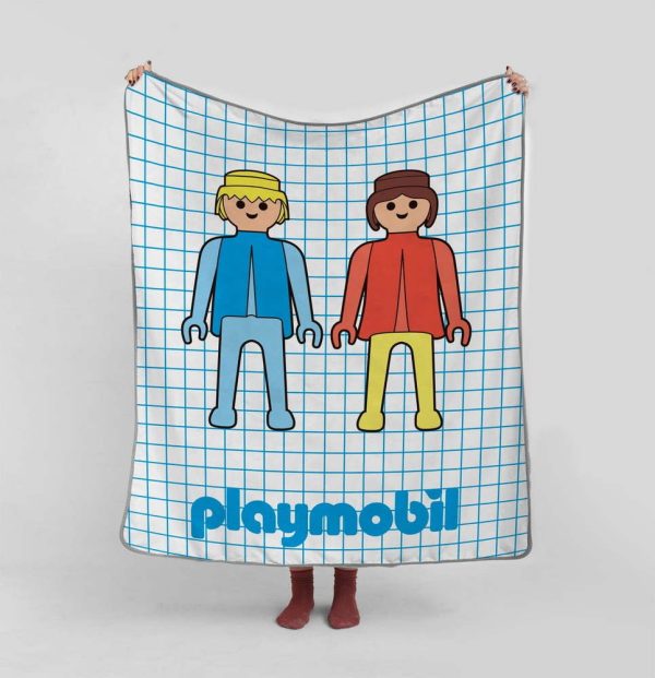 Dětská deka z mikrovlákna 130x130 cm Checkerboard – Playmobil