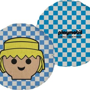 Dětský polštářek s příměsí lnu Checkerboard – Playmobil