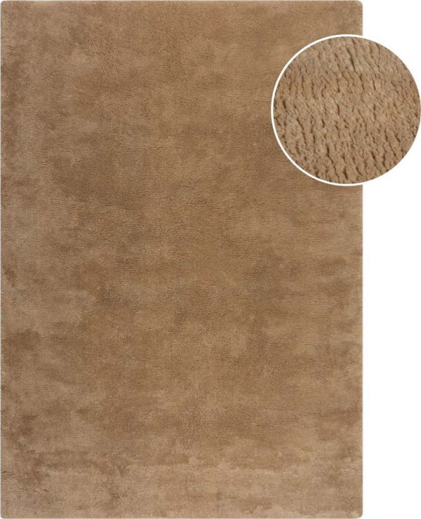 Hnědá syntetická kožešina 160x230 cm Faroe Wool Look Fur – Flair Rugs