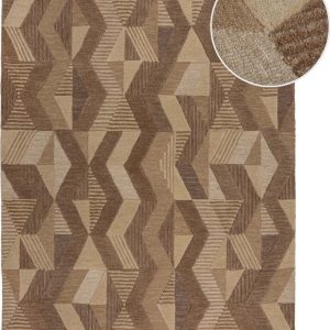 Hnědý ručně tkaný vlněný koberec 160x230 cm Moda Asher – Flair Rugs