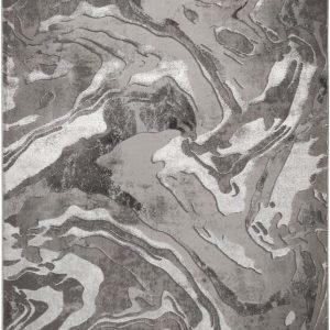 Koberec v šedo-stříbrné barvě 300x400 cm Marbled – Flair Rugs