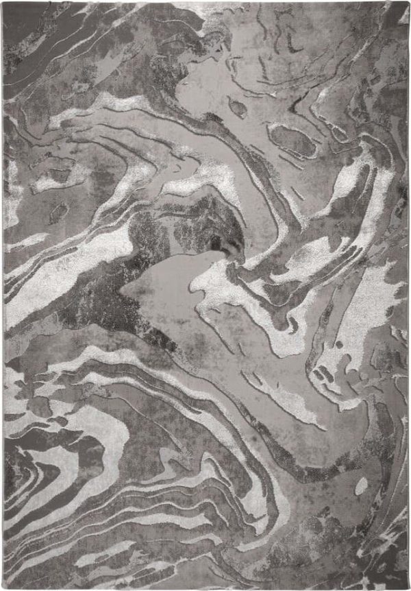 Koberec v šedo-stříbrné barvě 200x290 cm Marbled – Flair Rugs