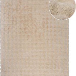 Krémová syntetická kožešina 160x230 cm Waffle Faux Fur – Flair Rugs