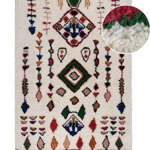 Krémový ručně tkaný vlněný koberec 120x170 cm Moroccan Fes – Flair Rugs