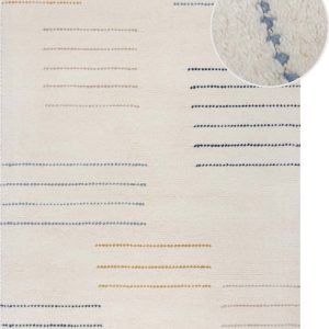 Krémový ručně tkaný vlněný koberec 200x290 cm Dottie Geometric – Flair Rugs