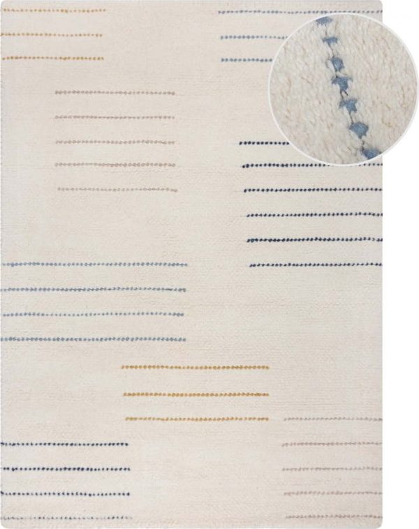 Krémový ručně tkaný vlněný koberec 160x230 cm Dottie Geometric – Flair Rugs