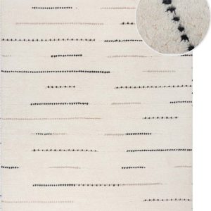 Krémový ručně tkaný vlněný koberec 200x290 cm Dottie Linear – Flair Rugs