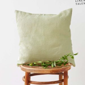 Lněný povlak na polštář 40x40 cm Sage – Linen Tales