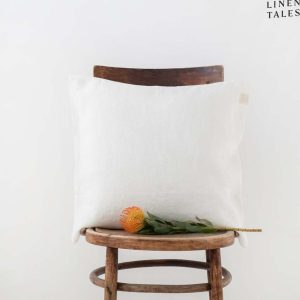 Lněný povlak na polštář 40x40 cm White – Linen Tales