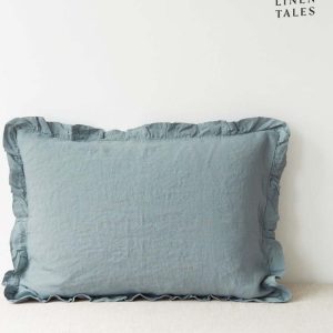 Lněný povlak na polštář 40x60 cm Blue Fog – Linen Tales