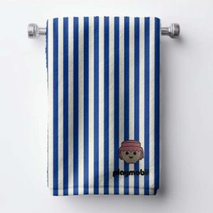 Modrá bavlněná dětská osuška 75x140 cm Stripes – Playmobil