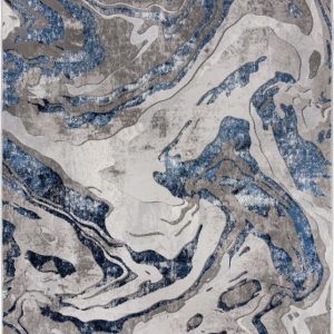 Modro-šedý koberec 200x290 cm Marbled – Flair Rugs