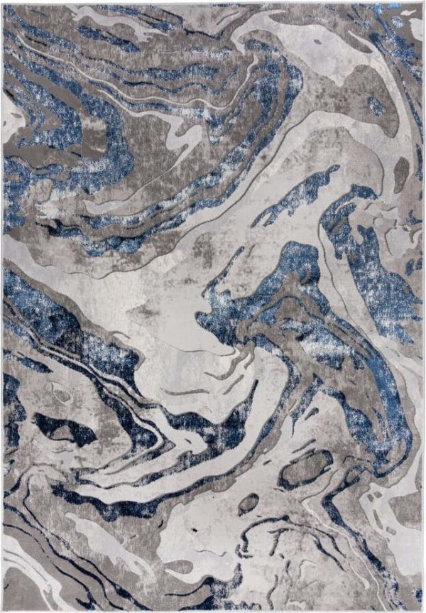 Modro-šedý koberec 200x290 cm Marbled – Flair Rugs