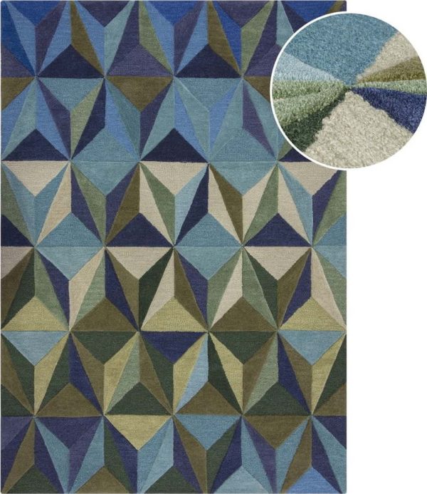 Modrý vlněný koberec 120x170 cm Reverie – Flair Rugs