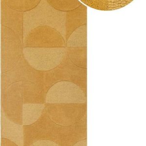 Okrově žlutý vlněný koberec běhoun 60x230 cm Gigi – Flair Rugs