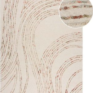 Oranžovo-krémový vlněný koberec 200x290 cm Abstract Swirl – Flair Rugs