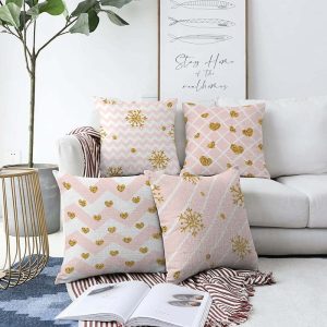 Povlaky na polštáře v sadě 4 ks s vánočním motivem 43x43 cm – Mila Home